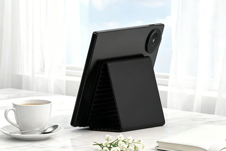 Portable Silicone Phone Stand Desk Holder for Office Travel Airplane-Black