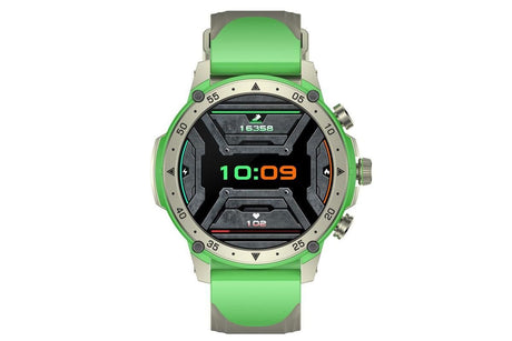 Smart Watch 1.43-Inch Fitness Watch with 24H Heart Rate Blood Pressure Blood Oxygen Female Physiological Flashlight Activity Tracker-Green