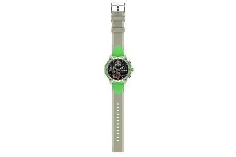 Smart Watch 1.43-Inch Fitness Watch with 24H Heart Rate Blood Pressure Blood Oxygen Female Physiological Flashlight Activity Tracker-Green