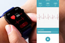 Smart Watch 1.96-Inch ECG Fitness Tracker with Heart Rate Blood Oxygen Blood Glucose Uric Acid and Blood Lipid 100 Sports Modes Activity Tracker-Blue