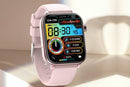 Smart Watch 1.96-Inch ECG Fitness Tracker with Heart Rate Blood Oxygen Blood Glucose Uric Acid and Blood Lipid 100 Sports Modes Activity Tracker-Pink