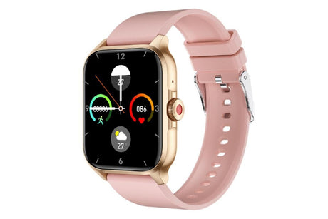 SmartWatch 1.85in Fitness Tracker with Heart Rate Sleep Monitor Answer/Make Calls 100 Sport Modes for Android iOS -Pink