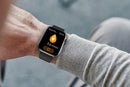 Smart Watch 1.85-Inch Fitness Watch with Heart Rate Noninvasive Blood Sugar Monitor HRV Detection Body Temperature SOS Call Activity Tracker-Black