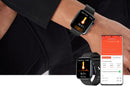Smart Watch 1.85-Inch Fitness Watch with Heart Rate Noninvasive Blood Sugar Monitor HRV Detection Body Temperature SOS Call Activity Tracker-Black