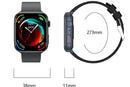 Smart Watch 1.85-Inch Fitness Watch with Heart Rate Noninvasive Blood Sugar Monitor HRV Detection Body Temperature SOS Call Activity Tracker-Black