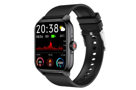 SmartWatch 1.85in Fitness Tracker with Heart Rate Sleep Monitor Answer/Make Calls 100 Sport Modes for Android iOS -Black