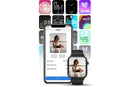 Smart Watch 1.85-Inch Fitness Watch with Heart Rate Sleep Monitor Blood Oxygen Blood Pressure Activity Tracker-Black