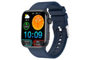 Smart Watch 1.85-Inch Fitness Watch with Heart Rate Noninvasive Blood Sugar Monitor HRV Detection Body Temperature SOS Call Activity Tracker-Blue