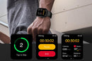 Smart Watch 1.96-Inch ECG Fitness Tracker with Heart Rate Blood Oxygen Blood Glucose Uric Acid and Blood Lipid 100 Sports Modes Activity Tracker-Black