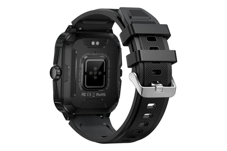 Waterproof Smartwatch for Men Android iOS Phones Smart Watch Fitness Tracker 1.96 Inch Heart Rate Sport Pedometer Sleep Digital Step Activity Monitor-Black Silver