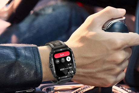 Waterproof Smartwatch for Men Android iOS Phones Smart Watch Fitness Tracker 1.96 Inch Heart Rate Sport Pedometer Sleep Digital Step Activity Monitor-Black Silver
