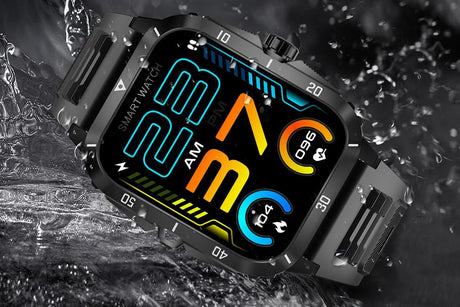 Waterproof Smartwatch for Men Android iOS Phones Smart Watch Fitness Tracker 1.96 Inch Heart Rate Sport Pedometer Sleep Digital Step Activity Monitor-Black Silver
