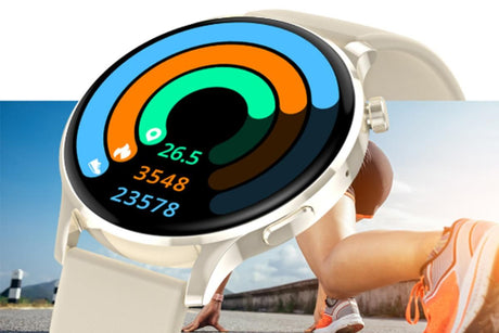 Women Fashion Smartwatch with Heart Rate and Sleep Monitoring -Silver