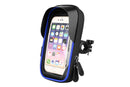 Waterproof Bike Phone Holder Fully Enclosed Touch Sensitive Phone Mount-Blue
