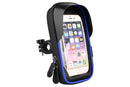 Waterproof Bike Phone Holder Fully Enclosed Touch Sensitive Phone Mount-Blue