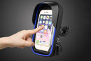 Waterproof Bike Phone Holder Fully Enclosed Touch Sensitive Phone Mount-Blue