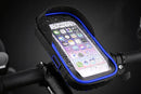 Waterproof Bike Phone Holder Fully Enclosed Touch Sensitive Phone Mount-Blue