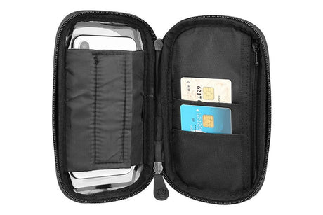 Waterproof Bike Phone Holder Fully Enclosed Touch Sensitive Phone Mount-Blue