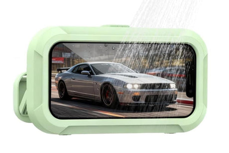 Waterproof Anti-Fog Rotating Shower Phone Holder for Bathroom-Light Green