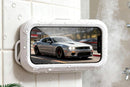 Waterproof Anti-Fog Rotating Shower Phone Holder for Bathroom-White