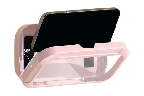 Waterproof Anti-Fog Rotating Shower Phone Holder for Bathroom-Light Pink