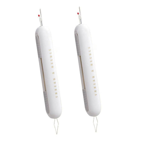 2-In-1 Needle Threader Seam Ripper Kit Thread Remover Sewing Ripper Tool-Light Grey