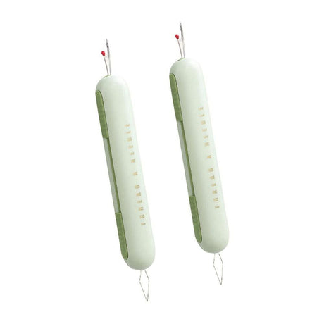2-In-1 Needle Threader Seam Ripper Kit Thread Remover Sewing Ripper Tool-Light Grey
