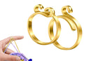 2Pcs Knitting Crochet Loop Ring for Fingers 2Pcs Knitting Yarn Guide Finger Holder-Style 1