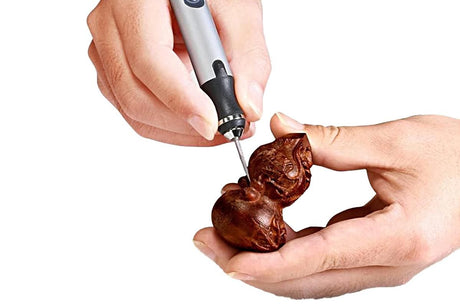 Electric Micro Engraver Pen DIY Engraving Tool Kit Cordless Portable Rechargeable Engraving Pen-Silver