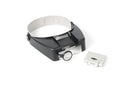 Head Mount Magnifying Glasses With LED Light For Jewelry Arts Crafts And Close Work-Gray