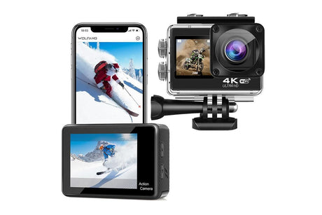 4K Action Camera Waterproof Underwater Camera with Remote Contro