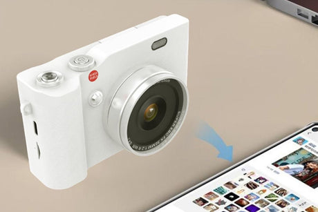 4K Digital Camera 64MP Vlogging Camera with 180-degree Flip Screen 16X Digital Zoom -White