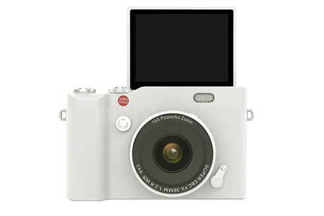 4K Digital Camera 64MP Vlogging Camera with 180-degree Flip Screen 16X Digital Zoom -White