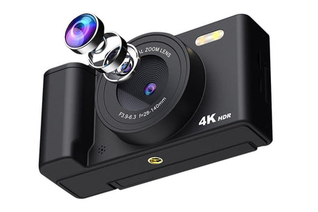 4K Digital Camera Flip Screen Autofocus for Vlogging Photography Beginners-Black