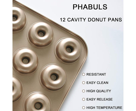 Mini Donut Pan - Nonstick 6 Cavity - Carbon Steel