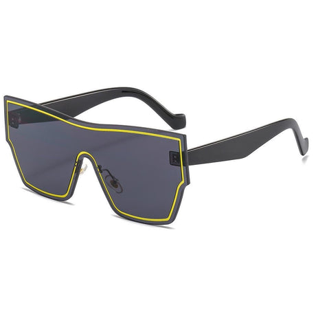 New Fashion One-piece Sunglasses Women Classic Big Frame Retro Punk Style Glasses Men's Sunscreen Eyeglasses Eyewear UV400