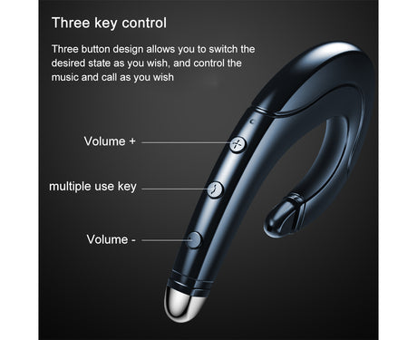 True Wireless Bluetooth Invisible Single Earbud with Microphone