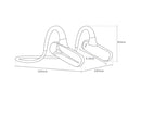 Open Ear Wireless Bone Conduction Headphones with Bluetooth Microphone