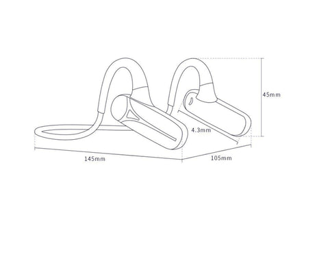 Open Ear Wireless Bone Conduction Headphones with Bluetooth Microphone