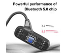 Open Ear Wireless Bone Conduction Headphones with Bluetooth Microphone