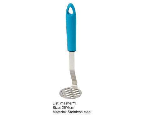 Vegetable Masher Stainless Steel - Blue