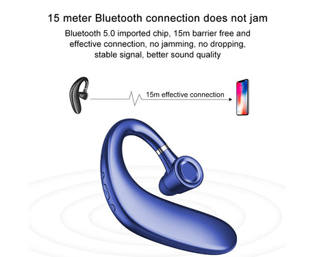 Wireless Bluetooth Earpiece V5.0 35 Hrs Talktime Hands-Free Earphones.
