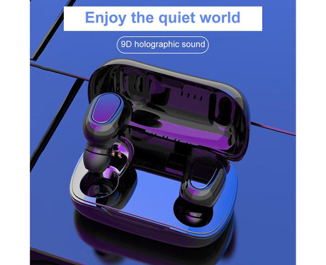 True Wireless Earbuds - Stereo Sound - Sports Bluetooth 5.0 - Black