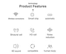 True Wireless Earbuds - Stereo Sound - Sports Bluetooth 5.0 - Black