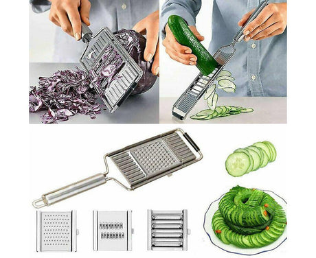 Multi-Purpose Vegetable Slicer Peeler Stainless Steel Grater Shredder Cutter
