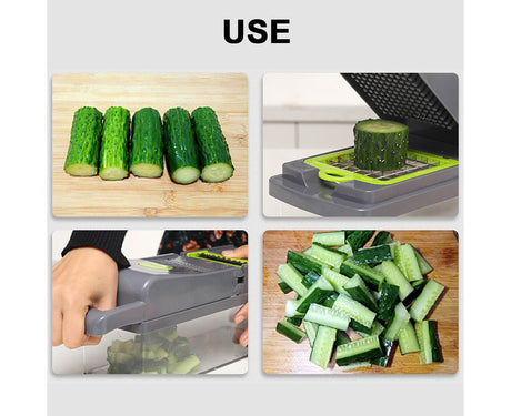 Vegetable Slicer, Onion Mincer Chopper, Vegetable Chopper, Cutter, Dicer, Egg Slicer with Container