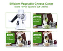 Kitchen Multifunction Vegetable Food Slicer Manual Rotary Drum Grater Chopper WHITE
