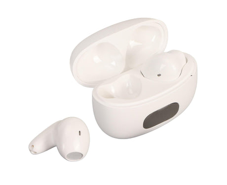 Bluetooth Translator Earbuds Noise Reduction 74 Languages 70 Accents Wireless with Digital Display White