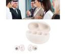 Language Translator Earbuds 144 Languages Bluetooth 5.49 Noise Cancellation Wireless Long Battery Life Translation Earphone in Real Time Milky White