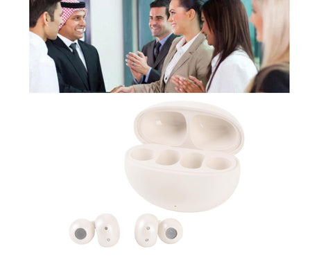 Language Translator Earbuds 144 Languages Bluetooth 5.49 Noise Cancellation Wireless Long Battery Life Translation Earphone in Real Time Milky White